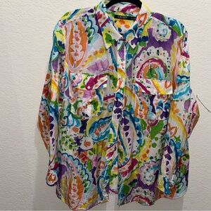 Ralph Lauren Multicolor Long Sleeve Women’s Shirt size 2X